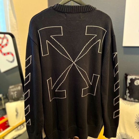 Off-White Other - Off-White Black sweater 🔥
Oversized Large (fits like XL) NEW!